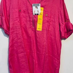Ellen Tracy 100% Lino blouse. Fits M-L.